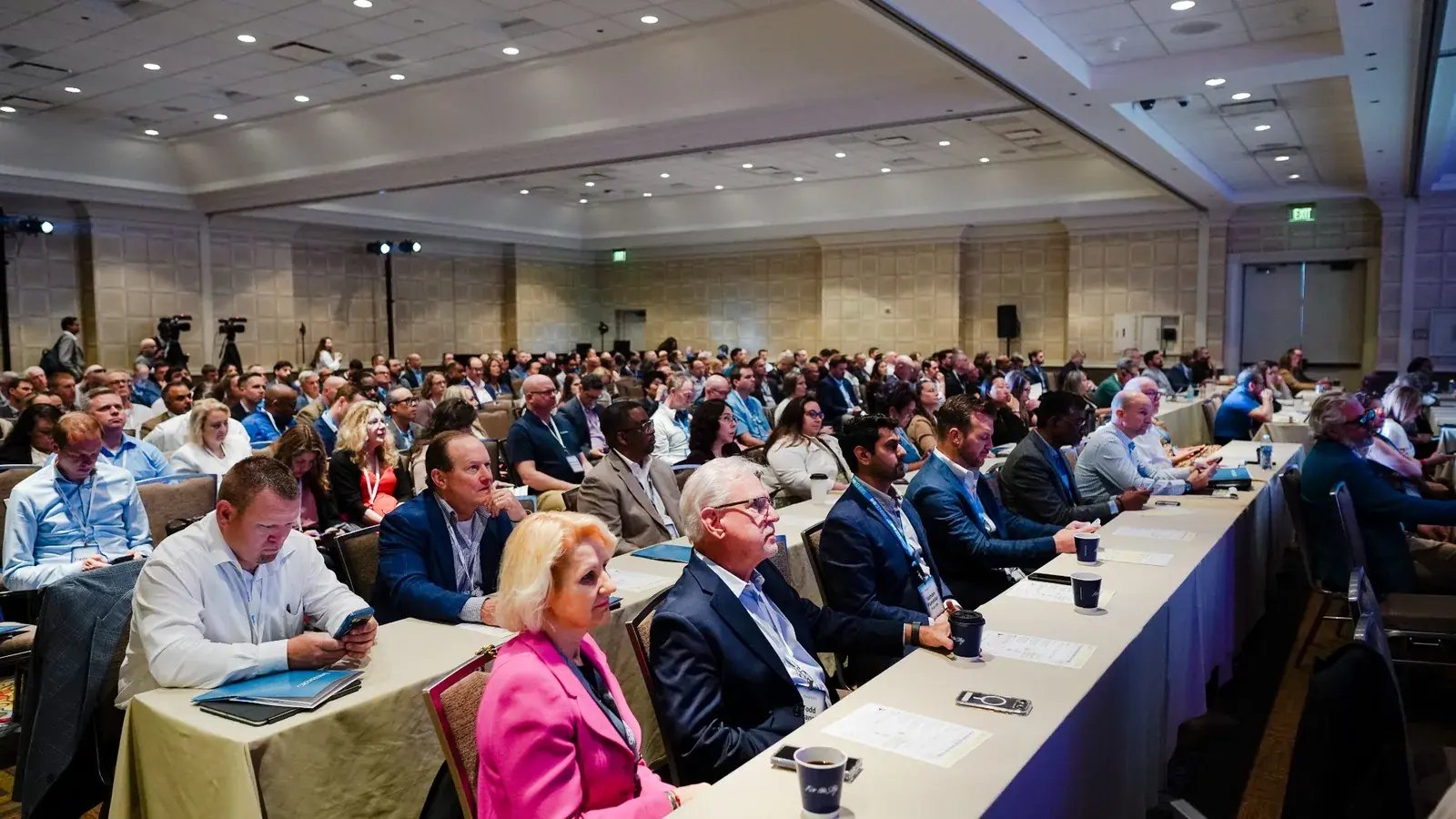 Supply chain professionals attending keynote sessions at the American Supply Chain Summit conference.