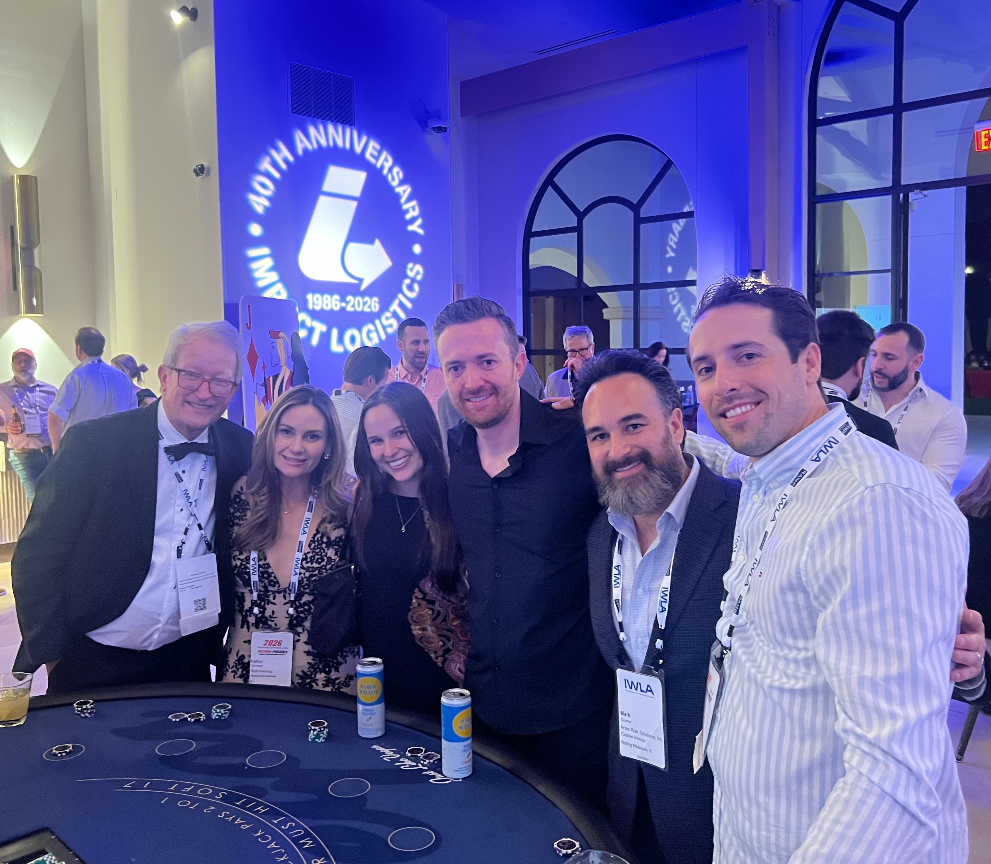 People posing at the chairman's dinner