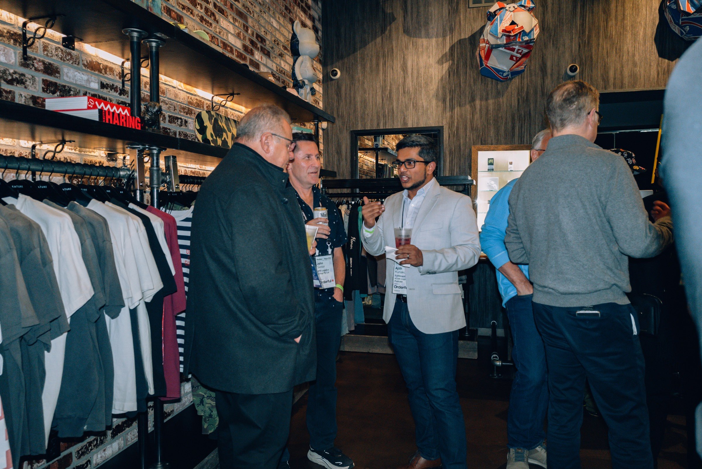 Invitees gathered at the Feature Chinatown store